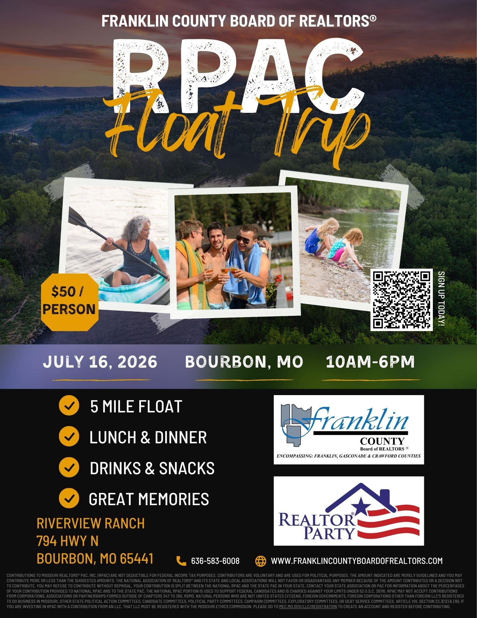 FCBR RPAC Float Trip 2026